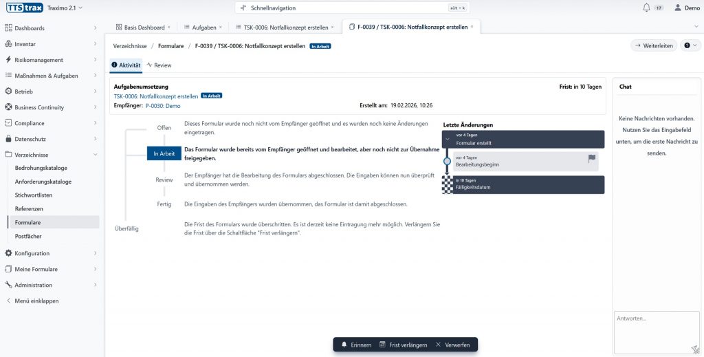 Formulare und Workflows