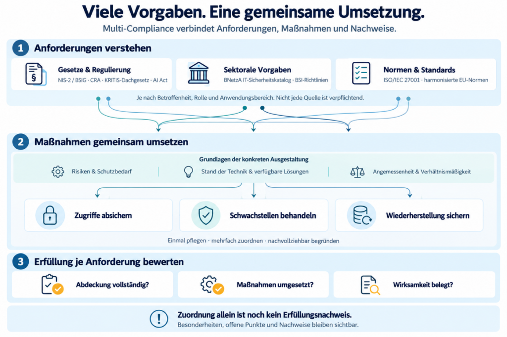 Bild 1-Viele Vorgaben. Eine gemeinsame Umsetzung